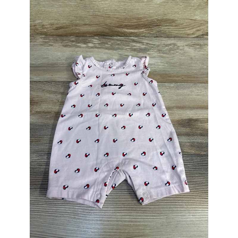Tommy Hilfiger Heart Print Romper Pink sz 0-3m Pink Newborn