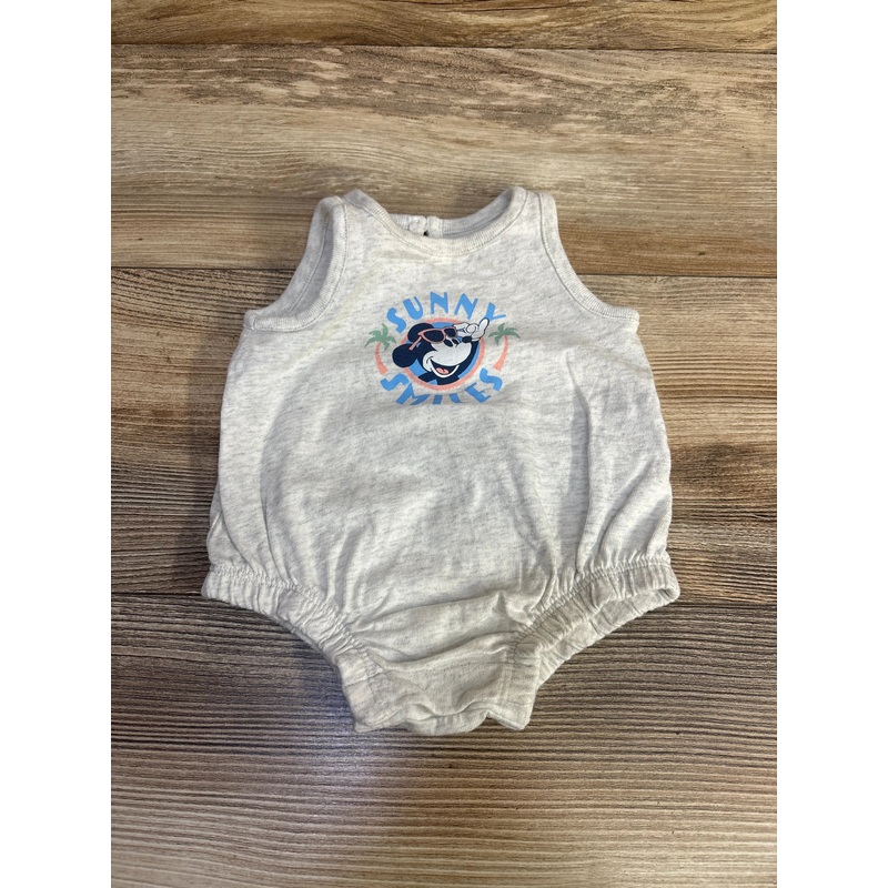 Baby Gap x Disney Mickey Mouse Romper Grey sz 0-3m Grey Newborn