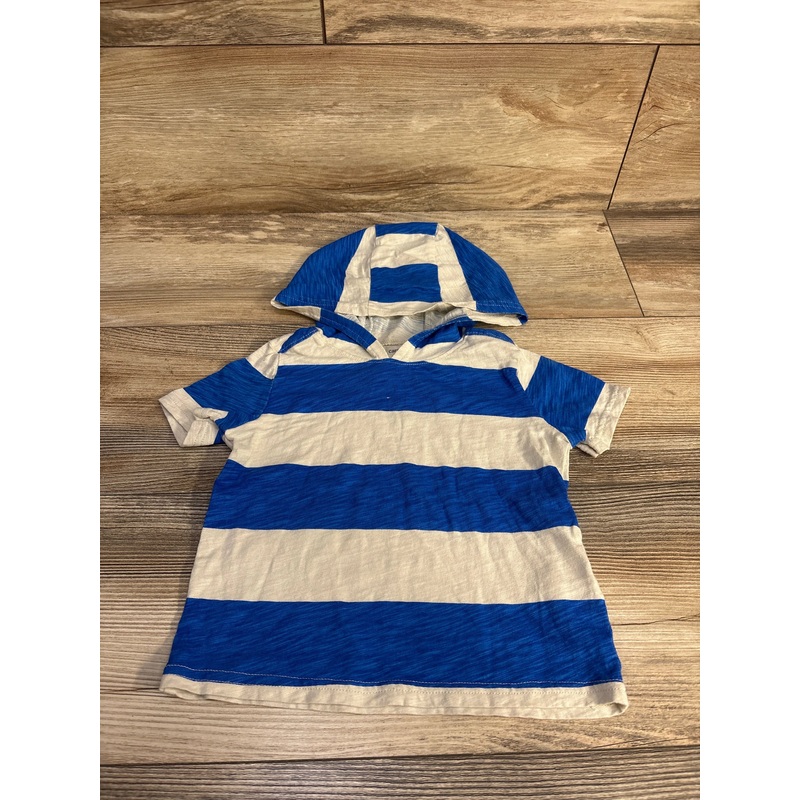 Carter’s Striped Hooded Shirt Blue sz 24m Blue 24m