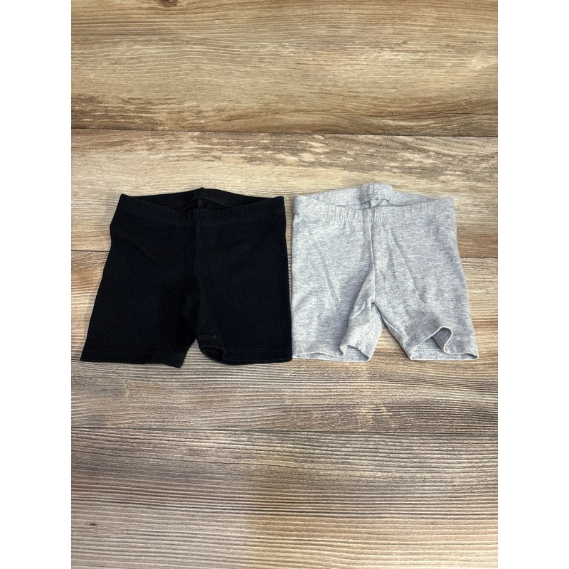 Cat & Jack 2pk Bike Shorts Black/Grey sz 12m Black 12m