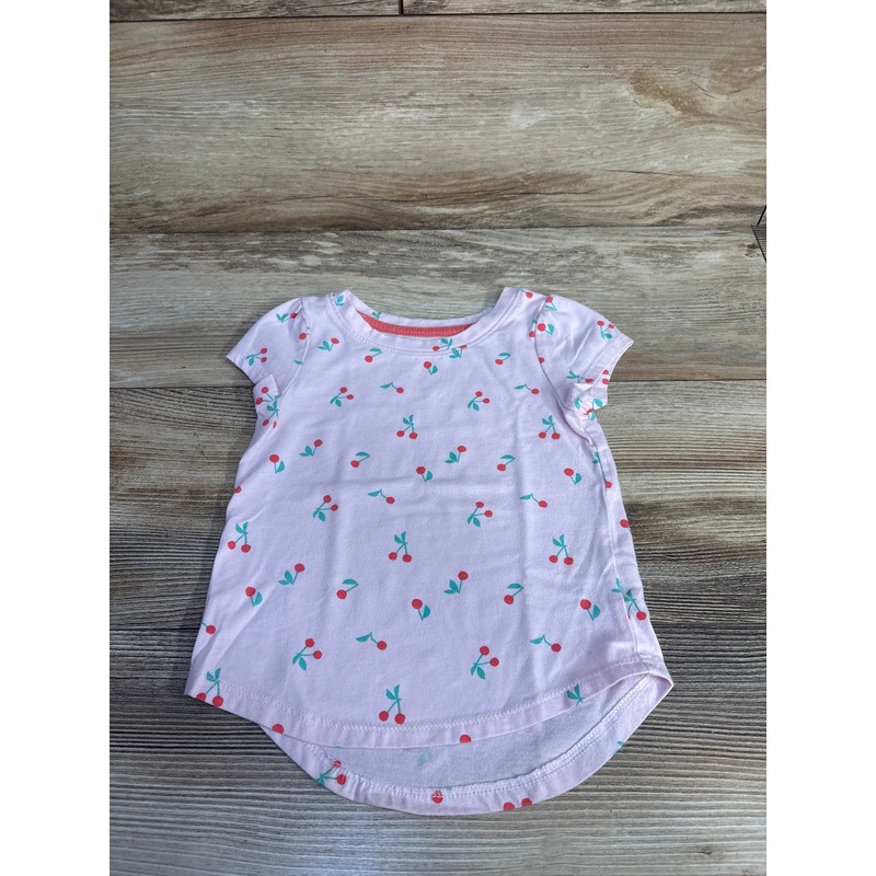 Cat & Jack Cherry Print Shirt Pink sz 2T Pink 2T