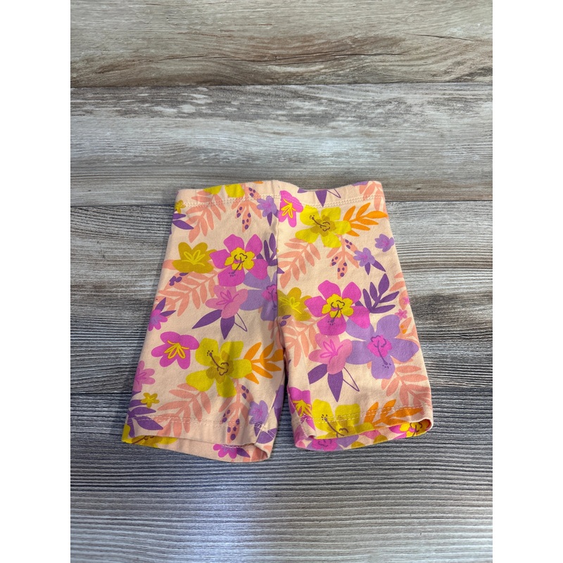 Cat & Jack Floral Bike Shorts Orange sz 2T Orange 2T