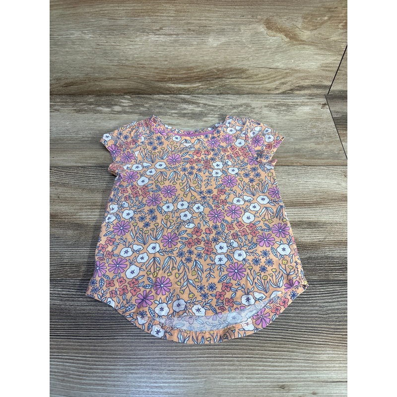 Cat & Jack Floral Shirt Orange sz 2T Orange 2T