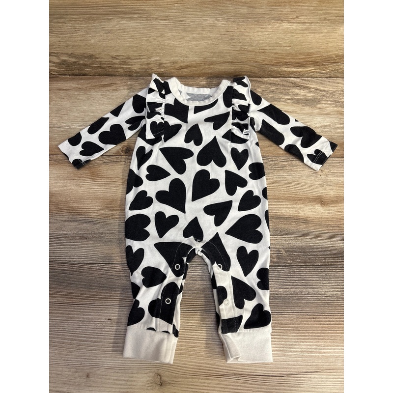 Cat & Jack Heart Print Coverall White sz 0-3m White Newborn