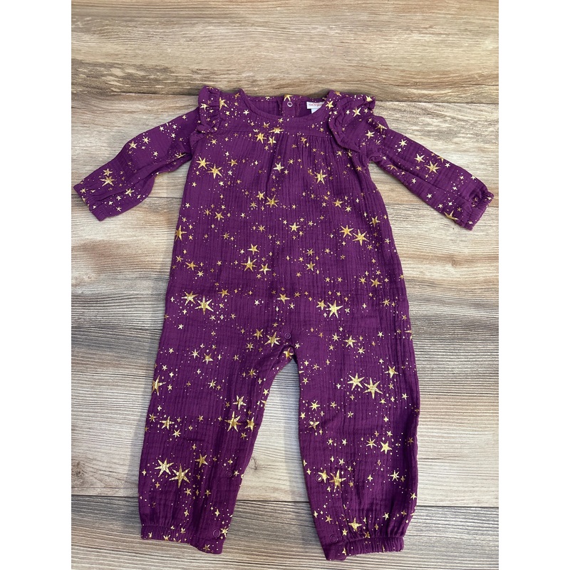 Cat & Jack Star Print Coverall Purple sz 12m Purple 12m