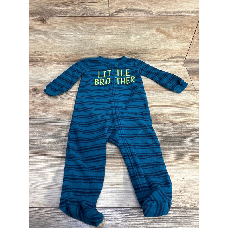 Child Of Mine Striped Little Brother Blanket Sleeper Blue sz 6-9m Blue 6m