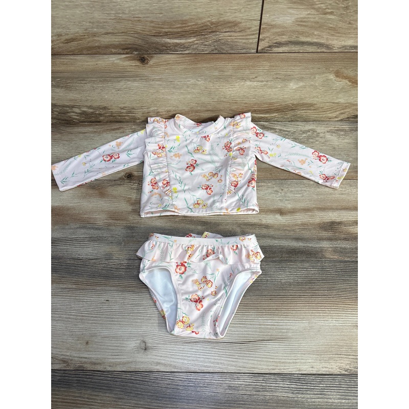 Janie and Jack 2pc Floral Rash Guard Set Pink sz 12-18m Pink 12m