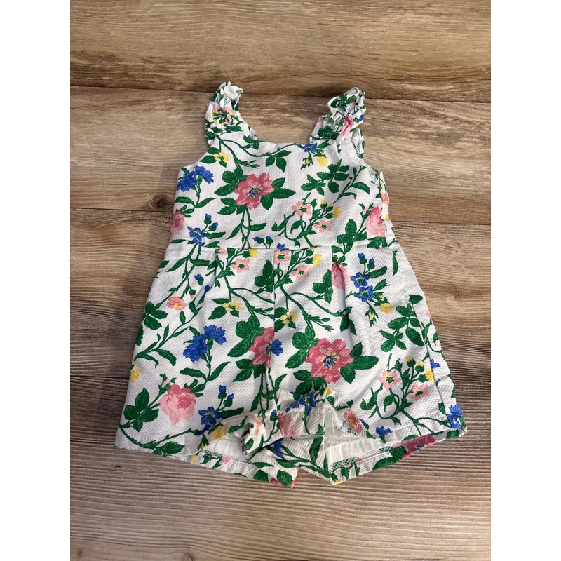 Janie and Jack Floral Pique Romper White sz 18-24m White 18m