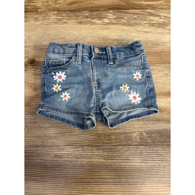 Jumping Beans Embroidered Denim Shorts Blue sz 12m Blue 12m