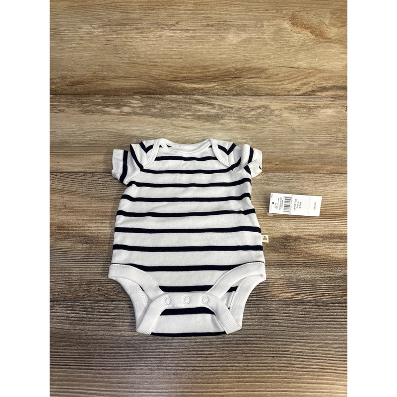 NEW Baby Gap Striped Bodysuit White sz Newborn White Newborn