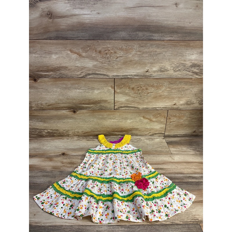 NEW Beetlejuice London Floral Tiered Dress White sz 4T White 4T