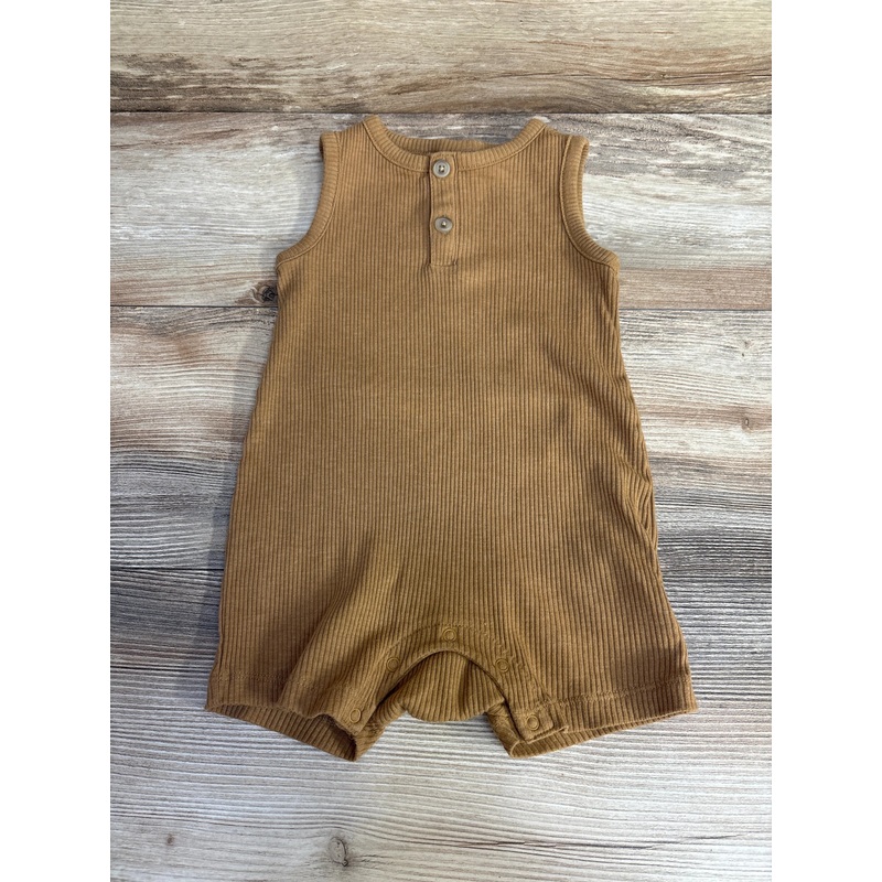 Old Navy Ribbed Henley Romper Brown sz 18-24m Brown 18m