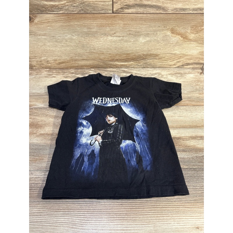 Playerytees Wednesday Shirt Black sz 4-5T Black 4T