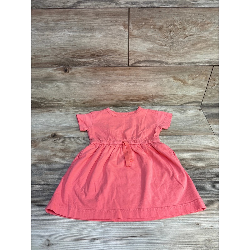 Primary Solid Drawstring Dress Pink sz 2T Pink 2T