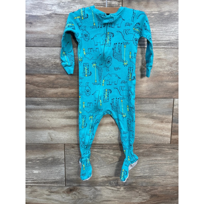 Simple Joys Animal Print Sleeper Blue sz 12m Blue 12m
