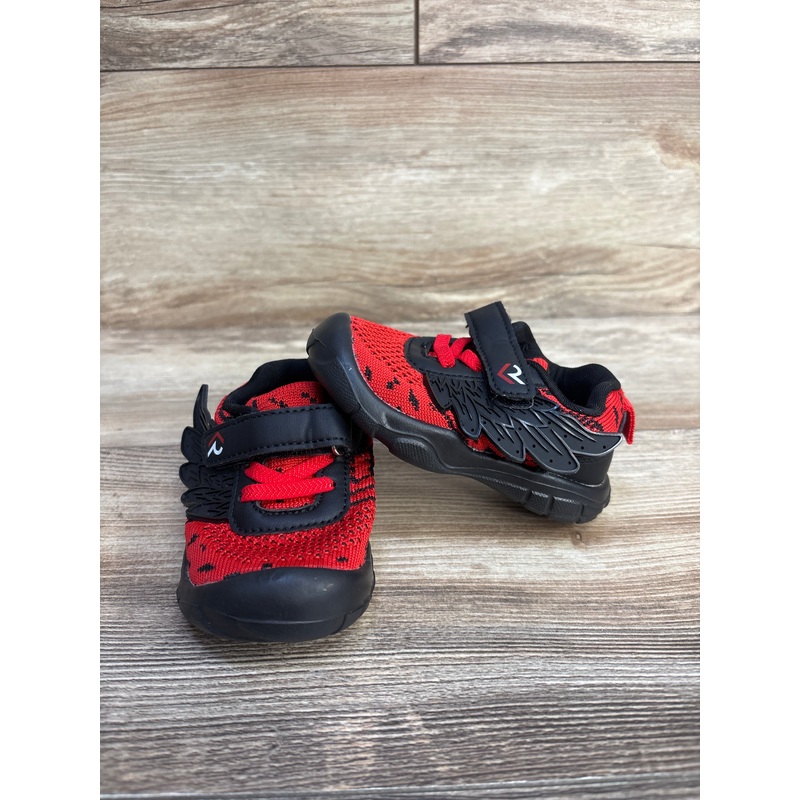 Boy’s Wing Sneakers Red & Black sz 3.5c