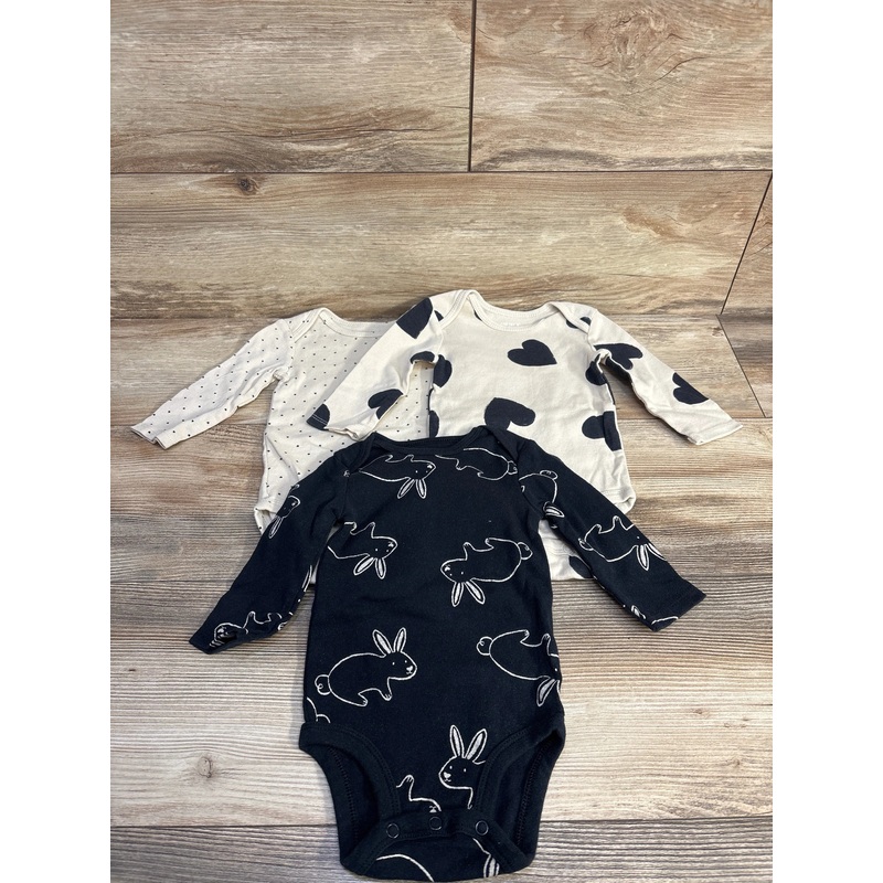 Carter’s 3pk Long Sleeve Bodysuits Beige sz 6m Beige 6m