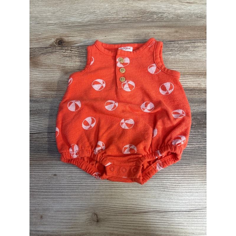 Cat & Jack Beach Balls Henley Print Orange sz  Newborn Orange Newborn