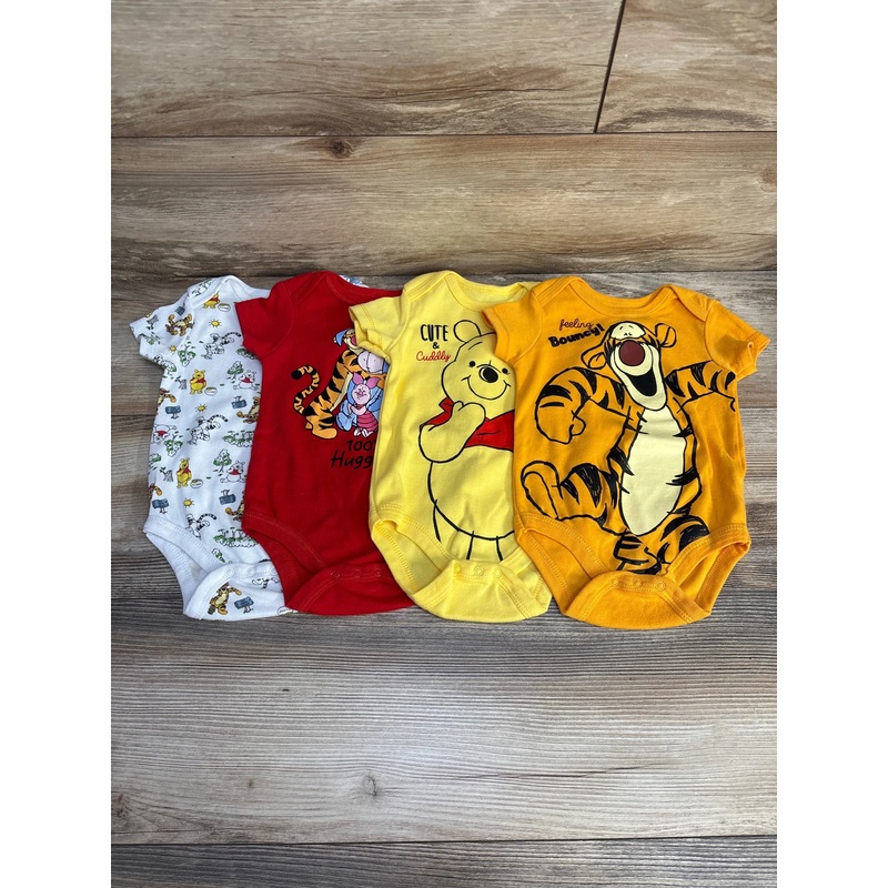 Disney Baby 4pk Winnie The Poon Bodysuits sz 3-6m Multicolor 3m
