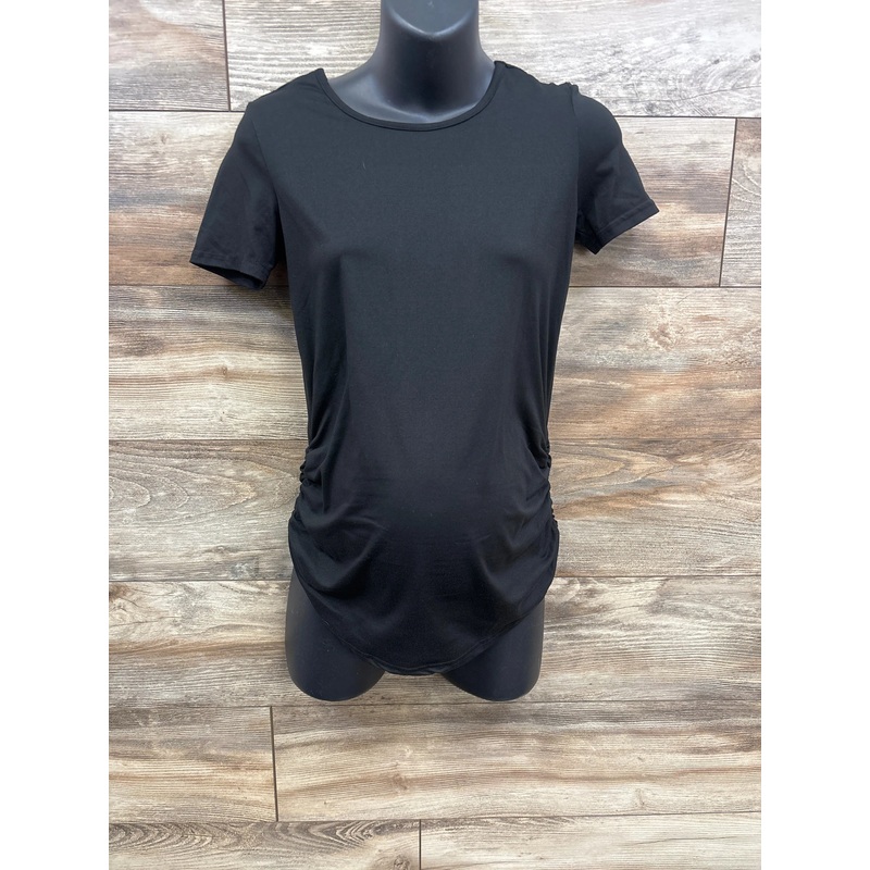 Emma’s Expressions Ruched Shirt Black sz Small Black Maternity Small