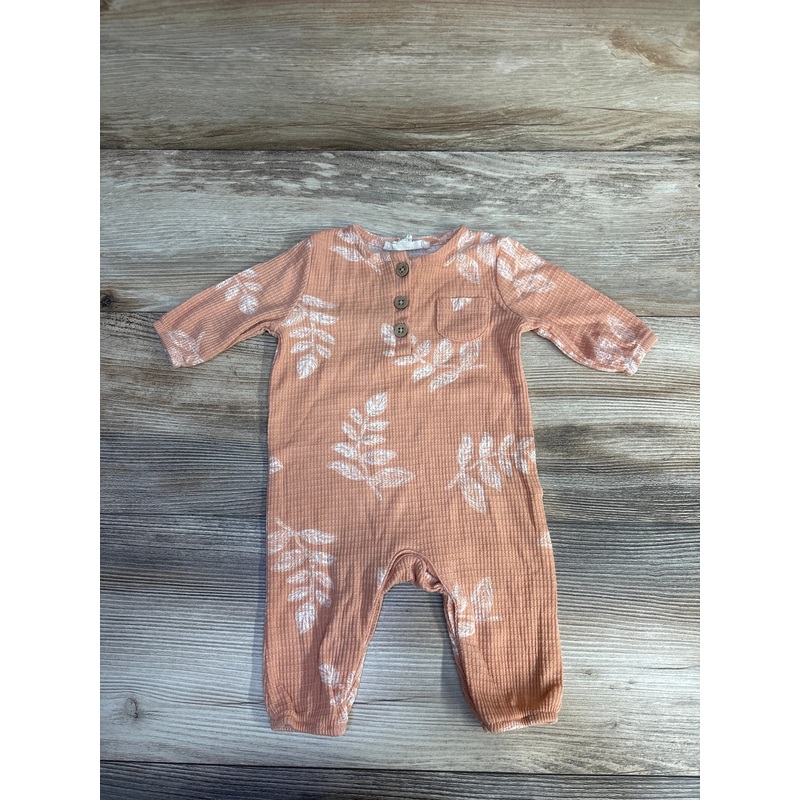 Jessica Simpson Plant Print Coverall Orange sz 0-3m Orange Newborn
