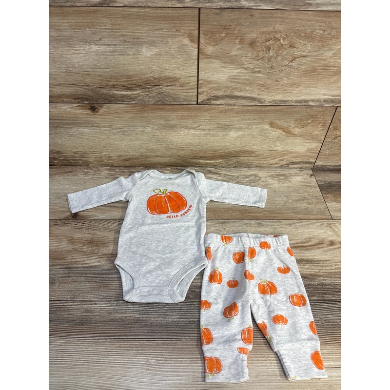 Just One You 2pc Pumpkin Bodysuit & Pants Grey sz 3m Grey 3m