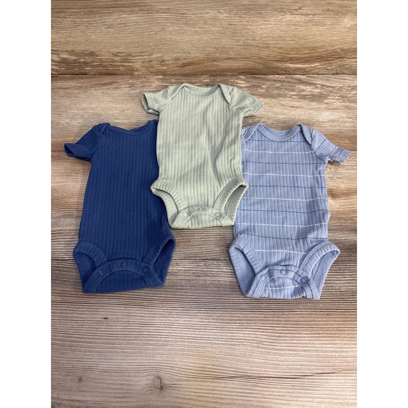 Just One You 3pk Short Sleeve Bodysuits sz Preemie Multicolor Preemie