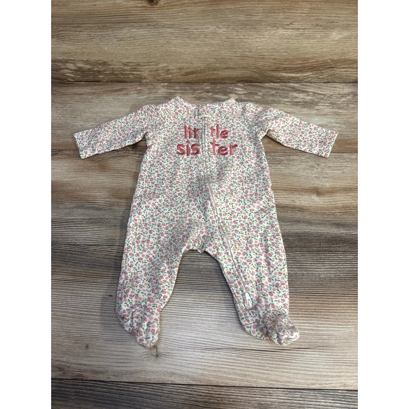 Just One You Floral Little Sister Sleeper White sz 3m White 3m