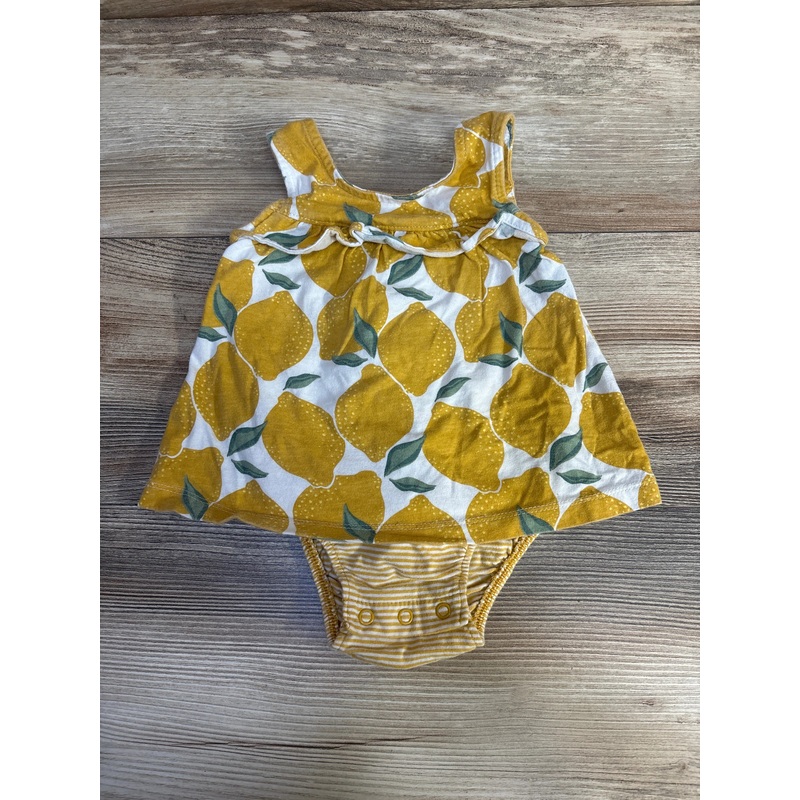 Just One You Lemon Print Bodysuit Dress Yellow sz 9m Yellow 9m