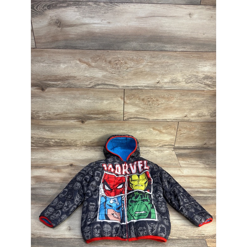 Marvel Avengers Reversible Hooded Jacket Black sz 4T Black 4T