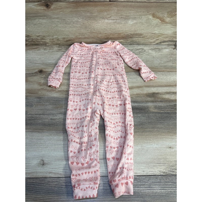 Millie & Myles Heart Print Sleeper Pink sz 12m Pink 12m