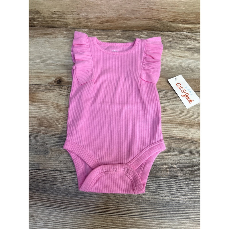NEW Cat & Jack Ruffle Bodysuit Pink sz 0-3m Pink Newborn