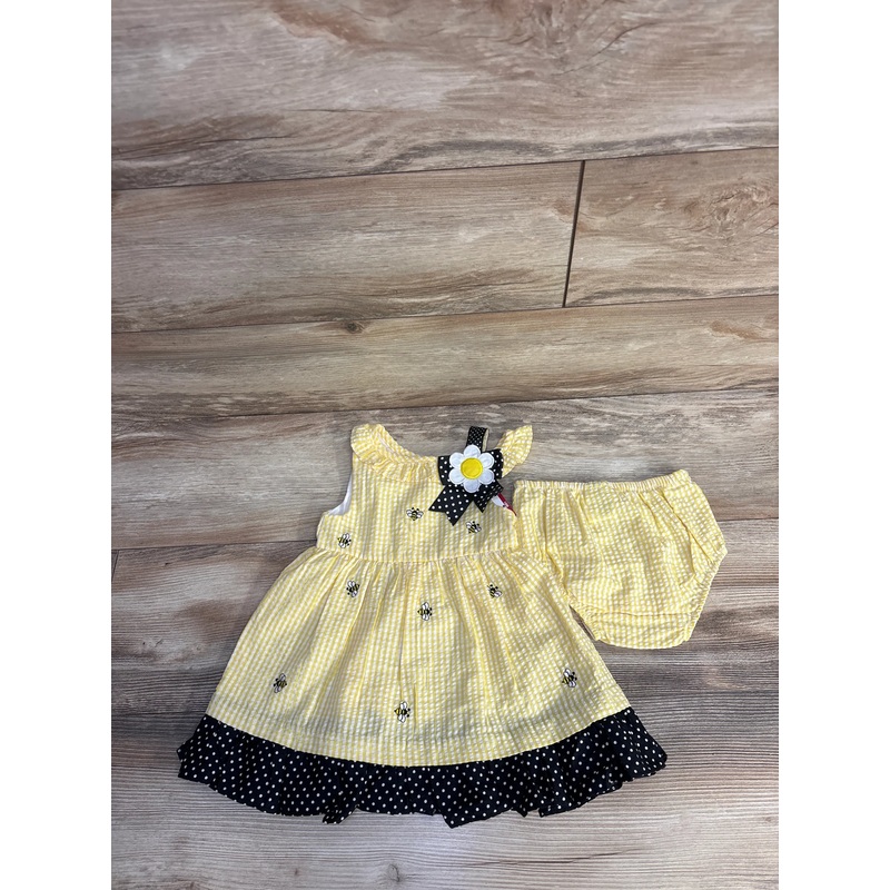 NEW Counting Daisies 2pc Seersucker Dress & Bloomers Yellow sz 18m Yellow 18m