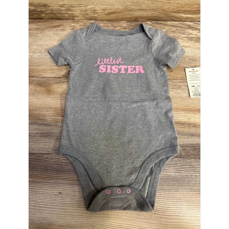 NEW Littlest Sister Bodysuit Grey sz 18m Grey 18m