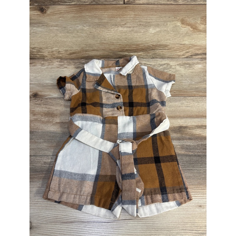 Plaid Romper Brown sz 18m Brown 18m