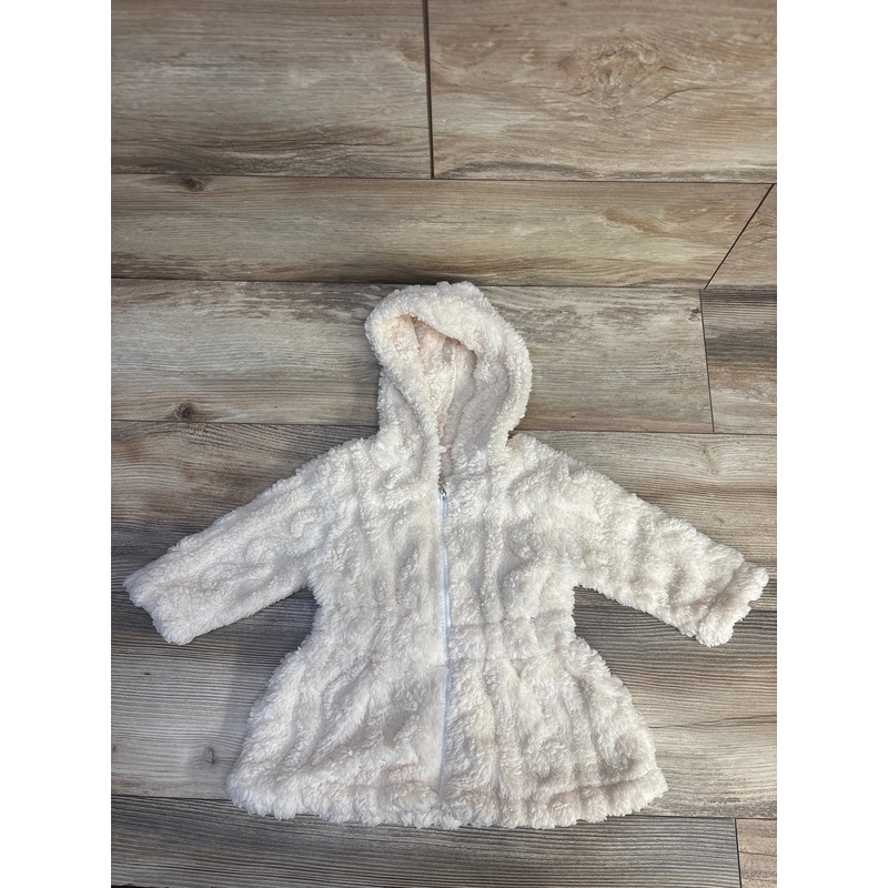 Shein Plush Full Zip Hoodie Cream sz 6-9m Cream 6m