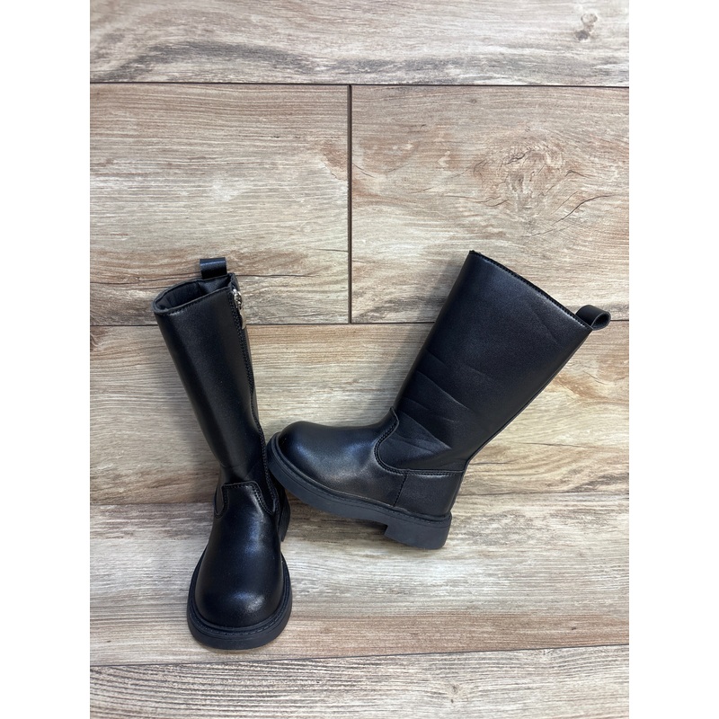 Shein Zipper Boots Black sz 8.5c