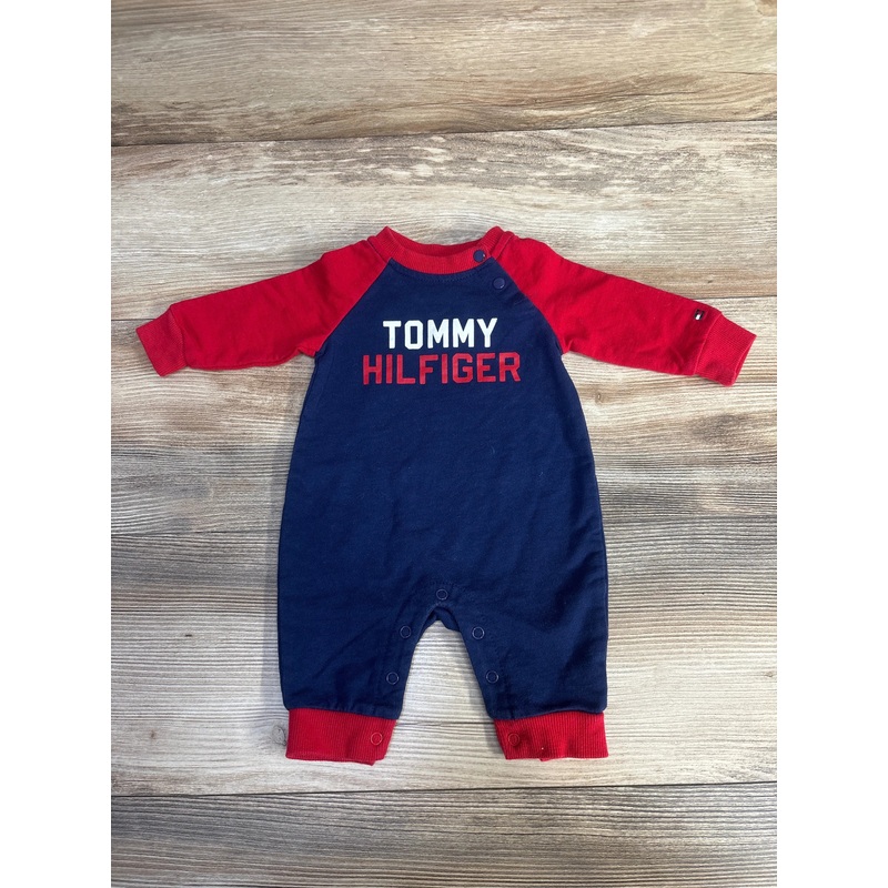 Tommy Hilfiger Logo Coverall Red sz 0-3m Red Newborn