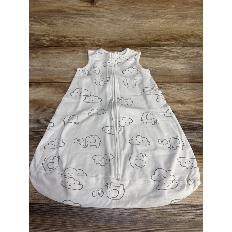 Carter’s Elephants & Clouds Sleep Sack White sz 0-3m White Newborn