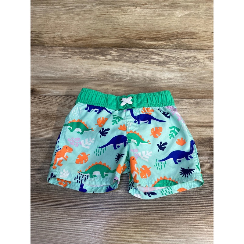Cat & Jack Dinosaur Swim Trunks Green sz 18m Green 18m