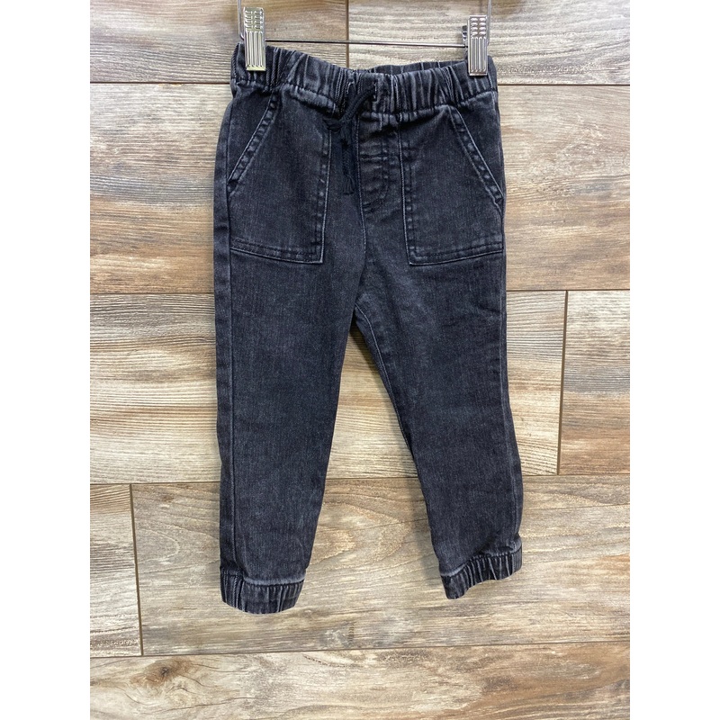 Cat & Jack Drawstring Jogger Jeans Black sz 2T Black 2T