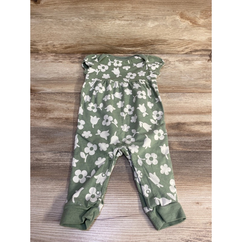 Cat & Jack Floral Romper Green sz 3-6m Green 3m