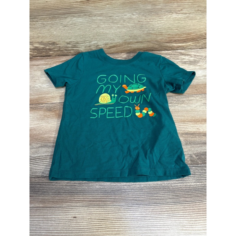 Cat & Jack Going My Own Speed Shirt Green sz 3T Green 3T