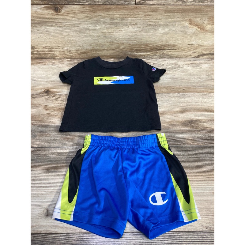 Champion 2pc Shirt & Shorts Black sz 12m Black 12m