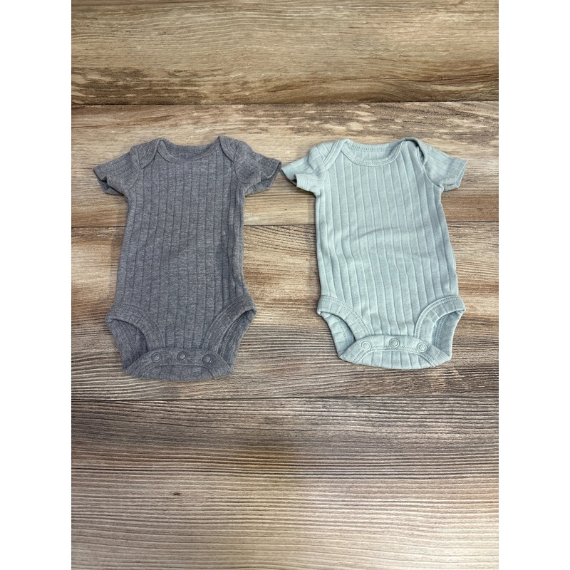 Child Of Mine 2pk Bodysuits Grey sz Preemie Grey Preemie
