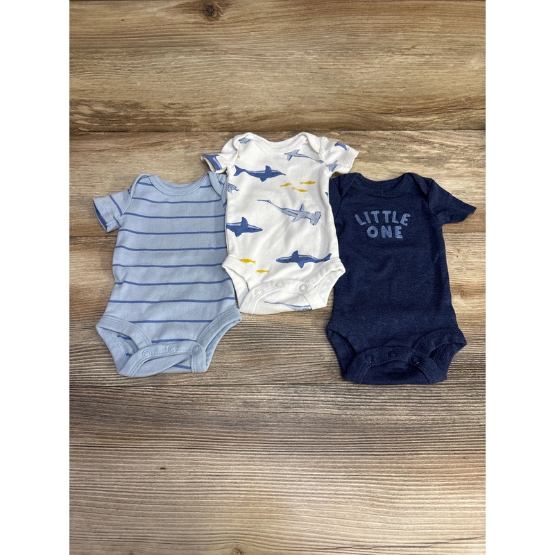 Child Of Mine 3pk Short Sleeve Bodysuits White sz Preemie White Preemie