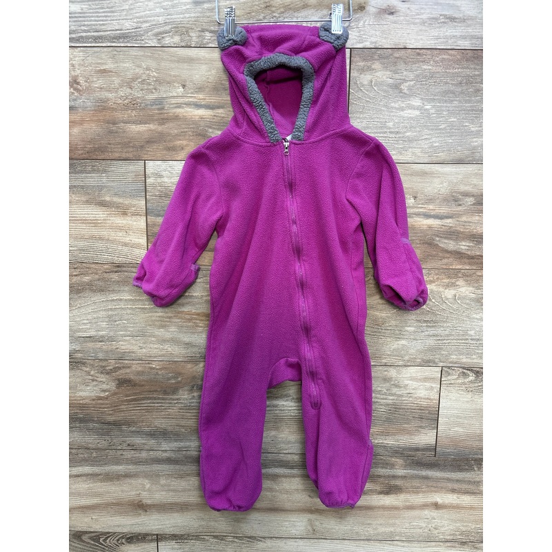 Cuddle Club Bear Fleece Bunting Purple sz 3T Purple 3T
