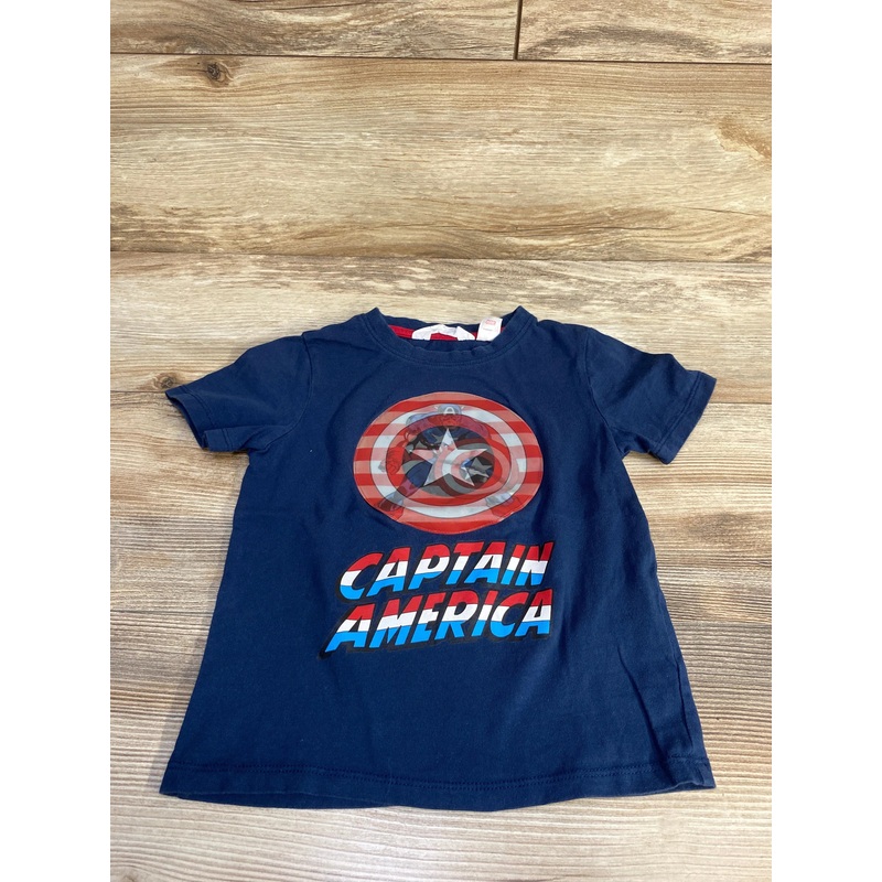 H&M x Marvel Captain America Shirt Blue sz 2-4T Blue 2T