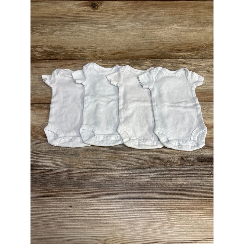 Just One You 4pk Bodysuits White sz Preemie White Preemie