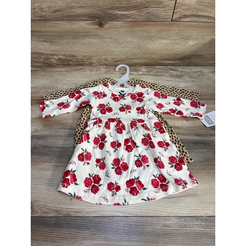 NEW Hudson Baby 2pk Long Sleeve Dresses sz 3-6m Multicolor 3m